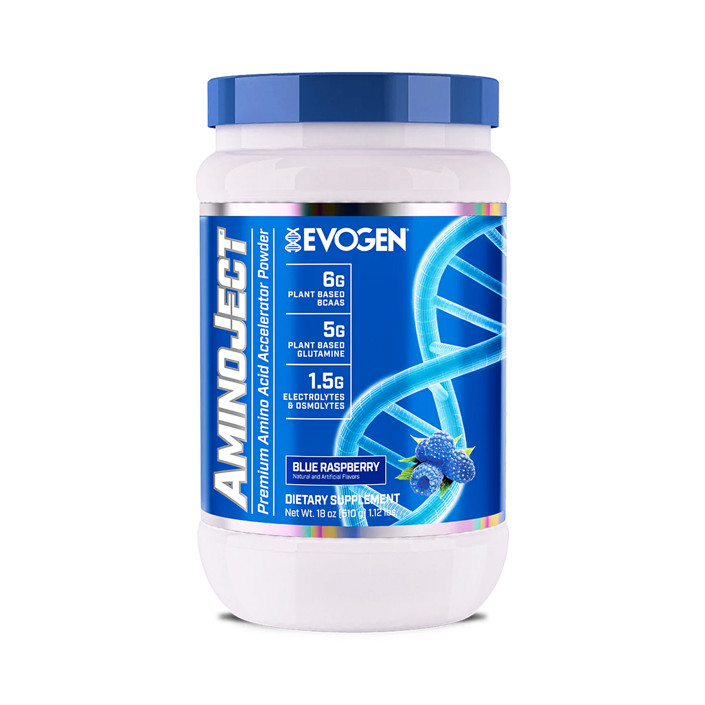 AminoJet Evogen Nutrition 30 Servicios Sabor Blue Raspberry