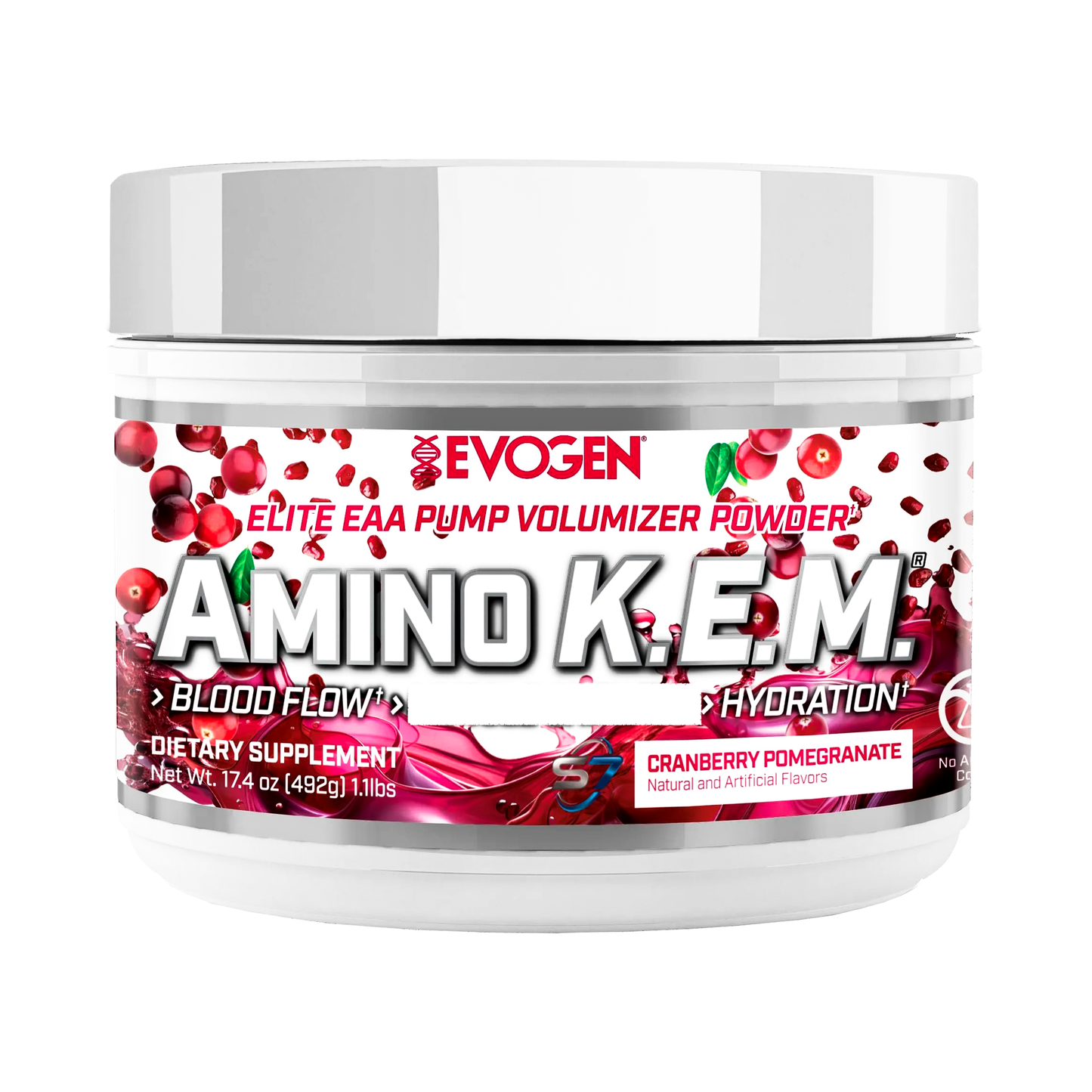 Amino K.E.M. Evogen Nutrition 30 Servicios Sabor Cranberry Pomegranate