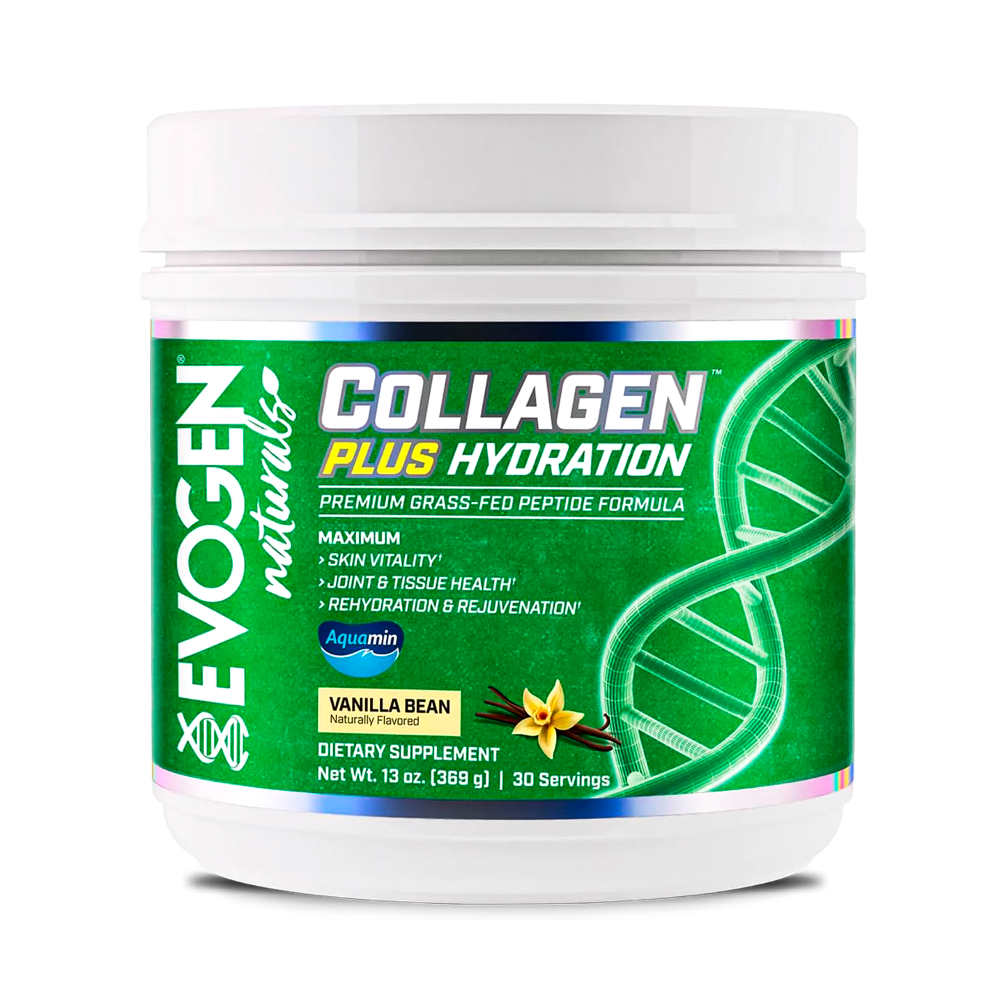 Collagen Vanilla Bean Evogen Nutrition 30 Servicios Sabor Vainilla Bean