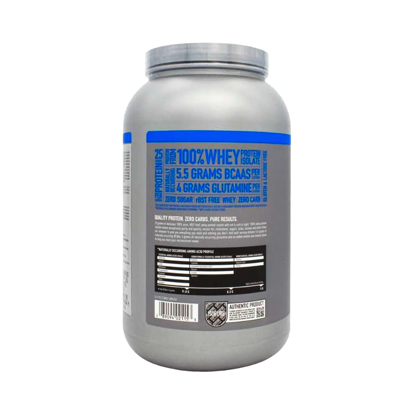 Isopure Zero Carb Natures Best 40 Servicios Sabor Vainilla