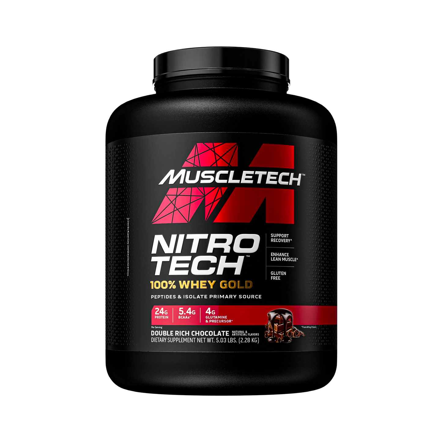 NitroTech Whey Gold Muscletech 70 Servicios Sabor Double Rich Chocolate