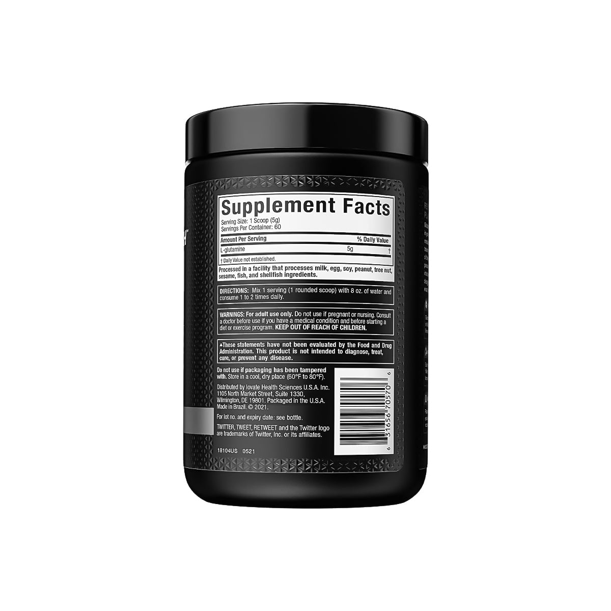 Platinum Glutamine Muscletech 60 Servicios