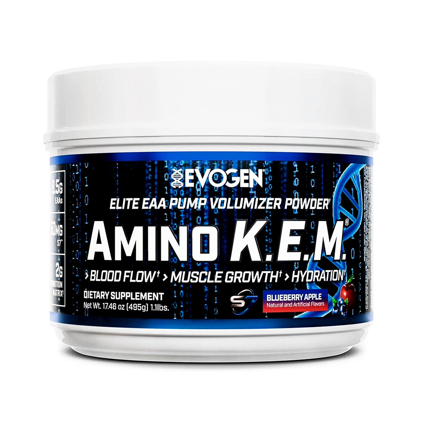 Amino K.E.M. Evogen Nutrition 30 Servicios Sabor Blueberry Apple