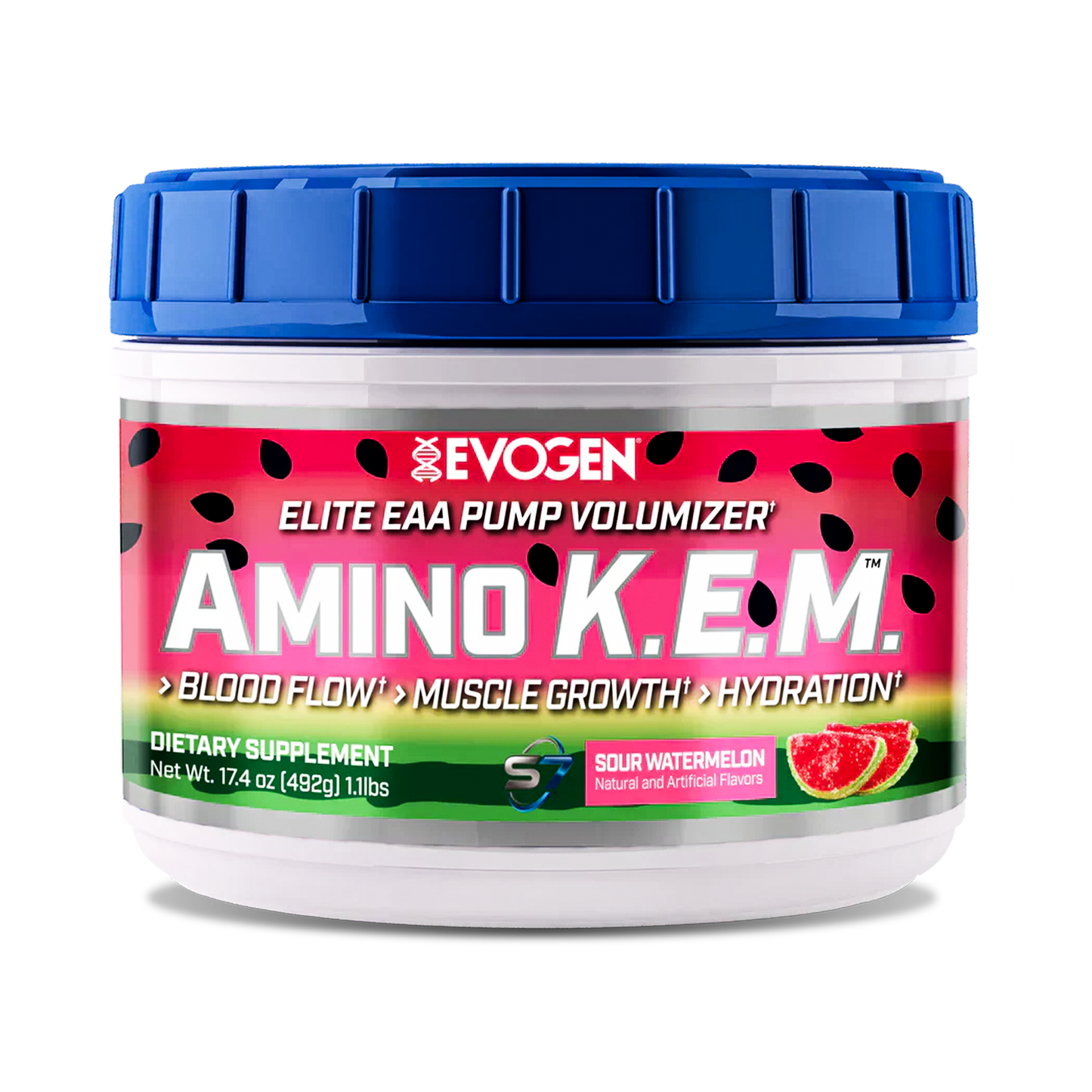 Amino K.E.M. Evogen Nutrition 30 Servicios Sabor Sour Watermelon