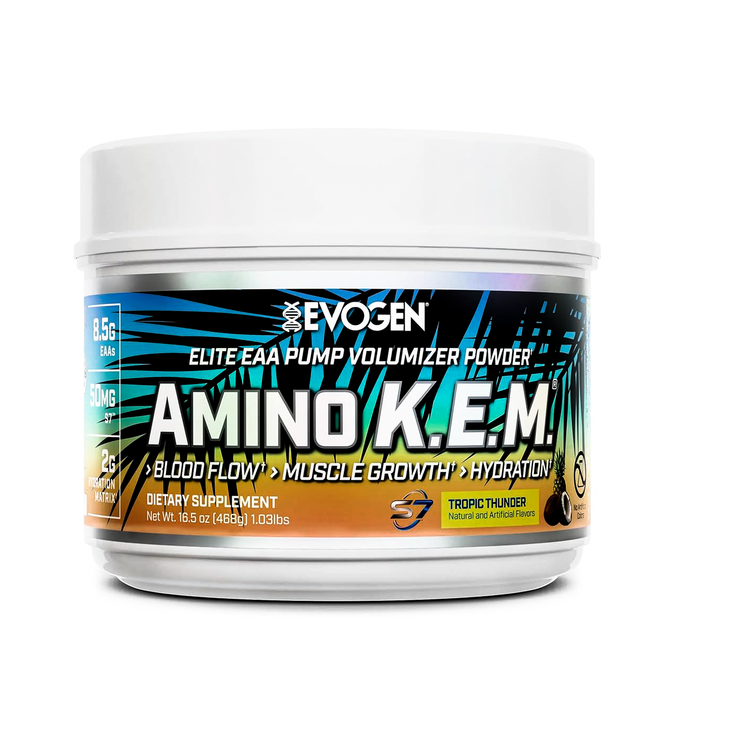 Amino K.E.M. Evogen Nutrition 30 Servicios Sabor Tropic Thunder