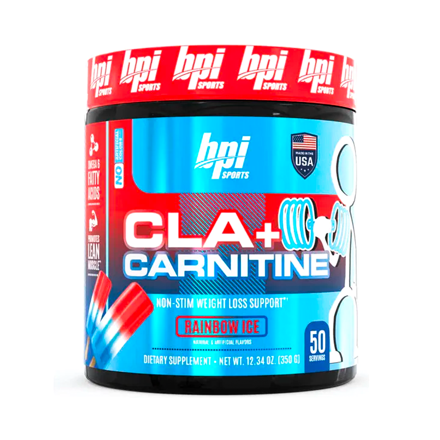 CLA+Carnitine BPI Sports 50 Servicios Sabor Rainbow Ice