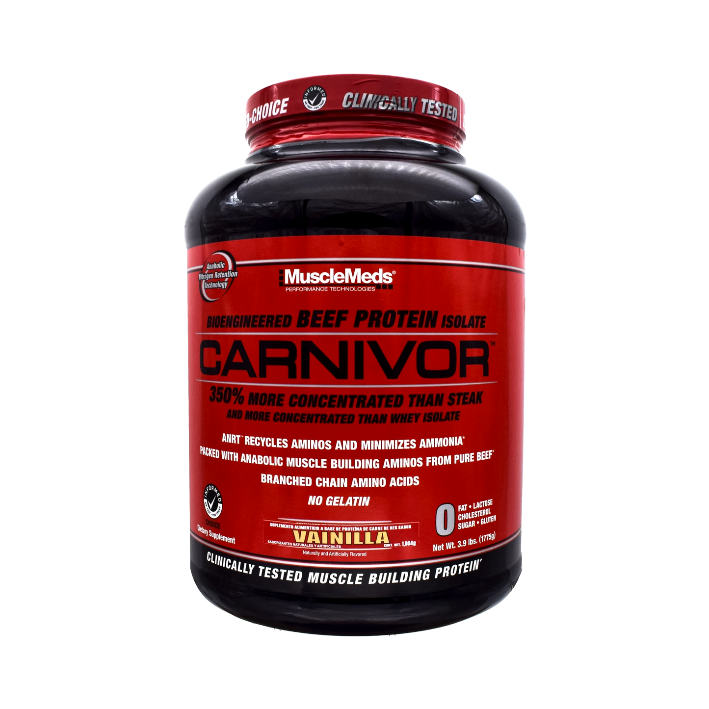 Carnivor MuscleMeds 55 Servicios Sabor Vainilla