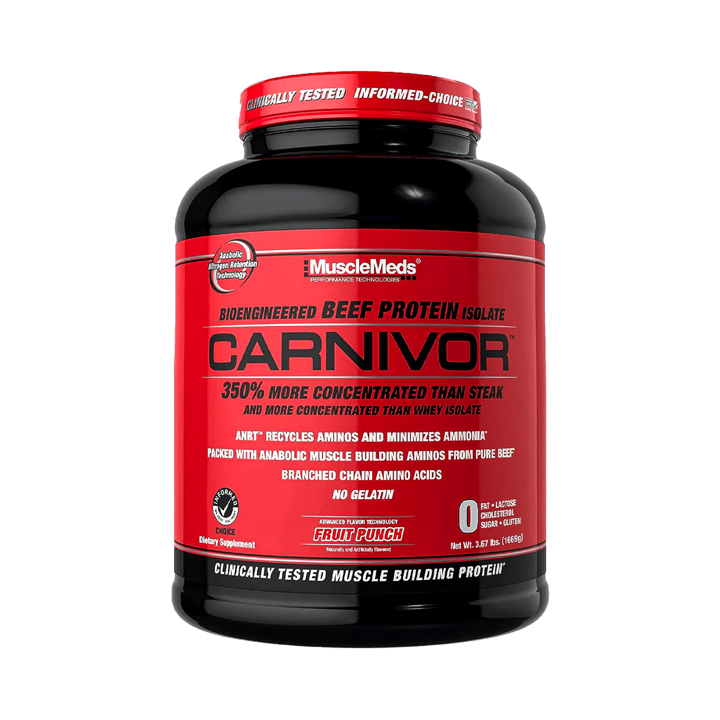 Carnivor MuscleMeds 55 Servicios Sabor Fruit Punch