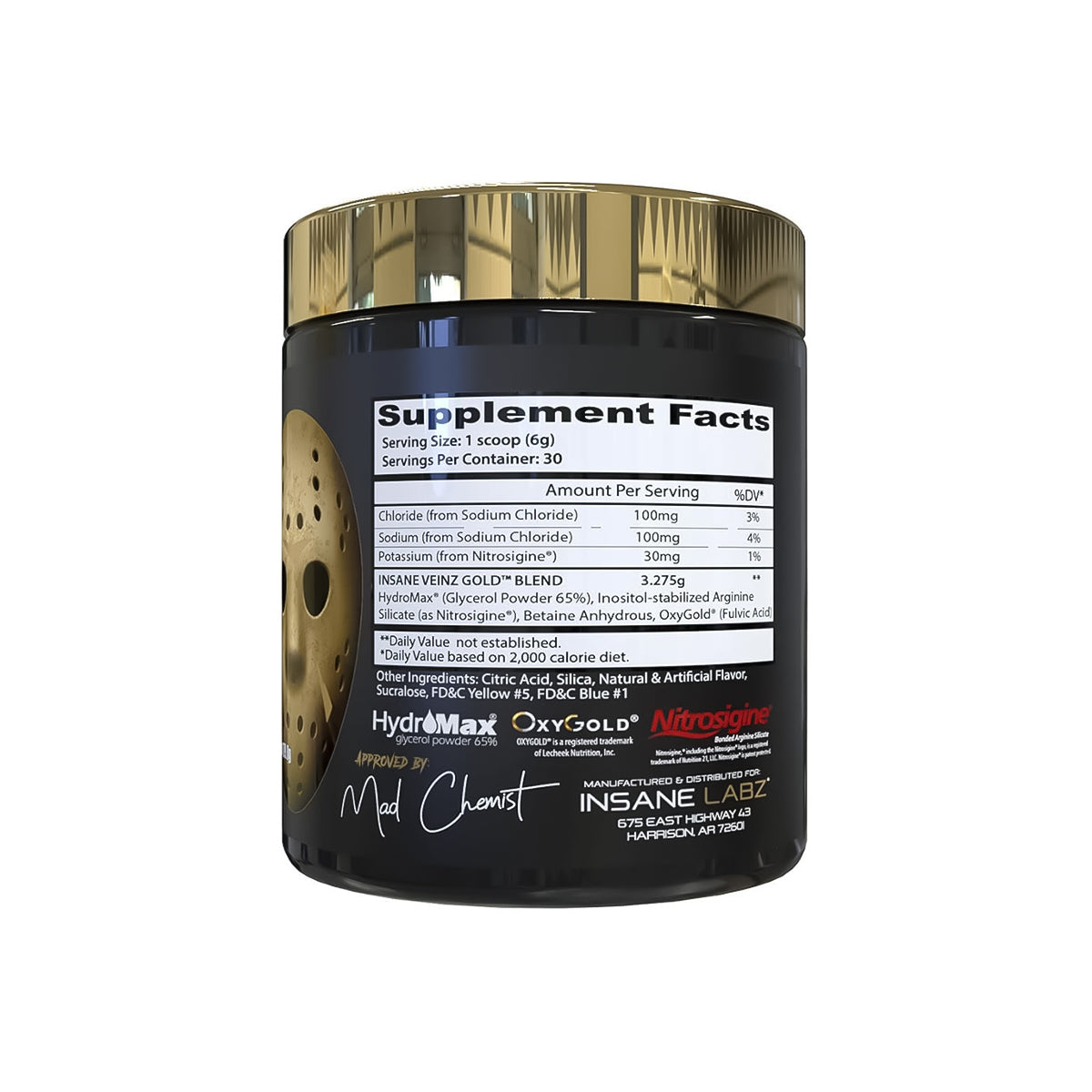 Insane Veinz Gold Insane Labz 30 Servicios Sabor Apple