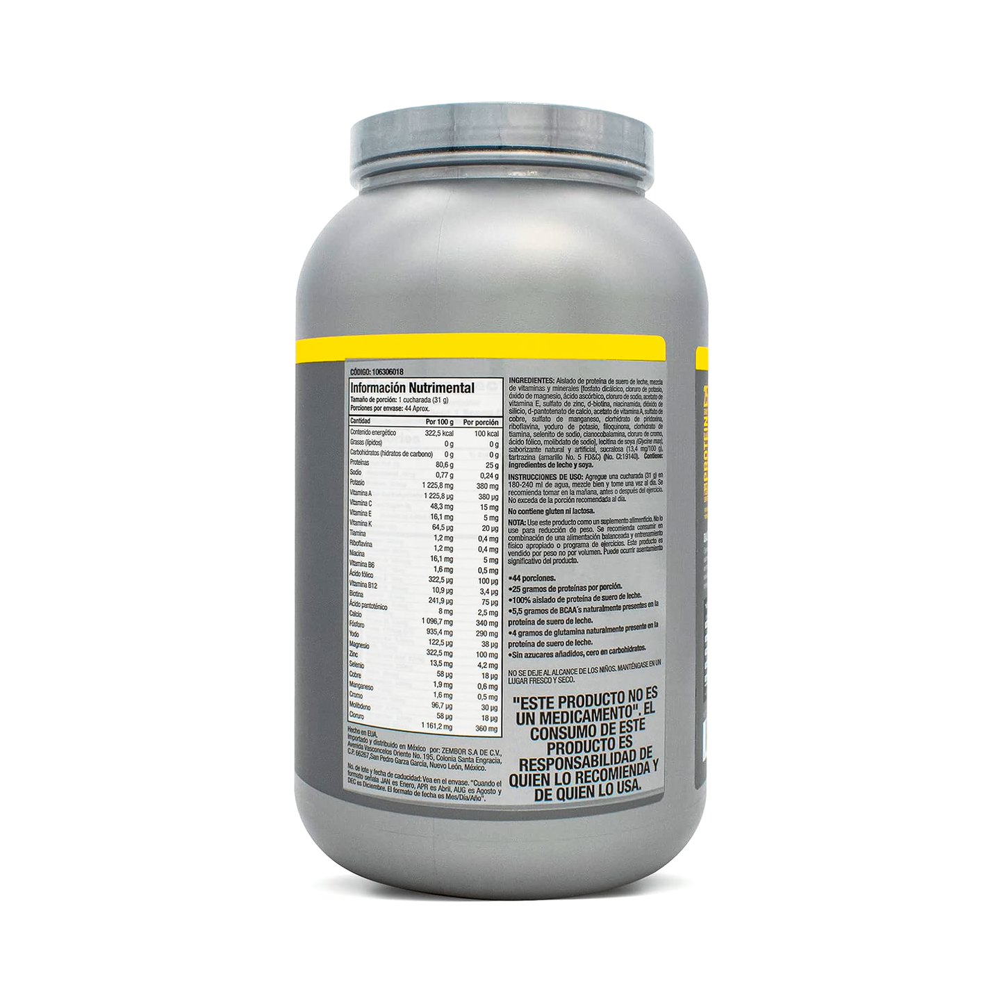 Isopure Zero Carb Natures Best 40 Servicios Sabor Banana Cream