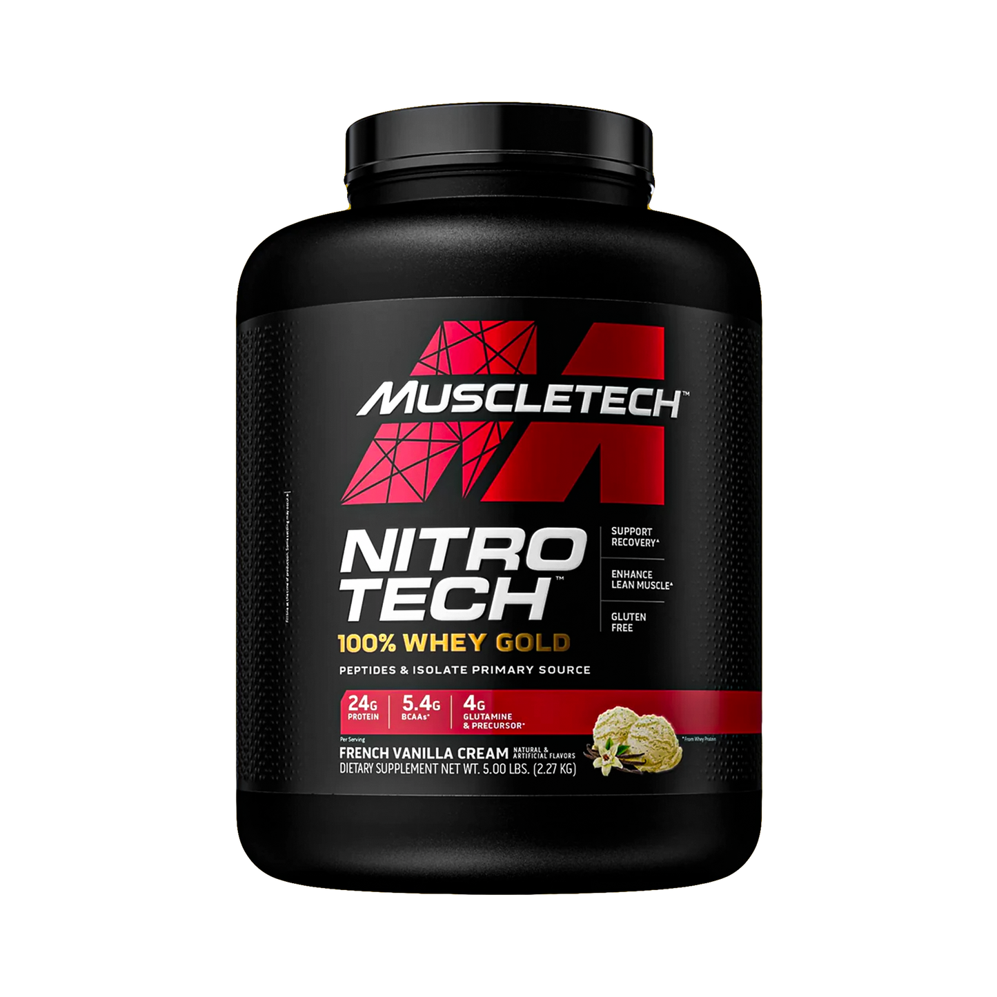 NitroTech Whey Gold Muscletech 70 Servicios Sabor Vainilla French