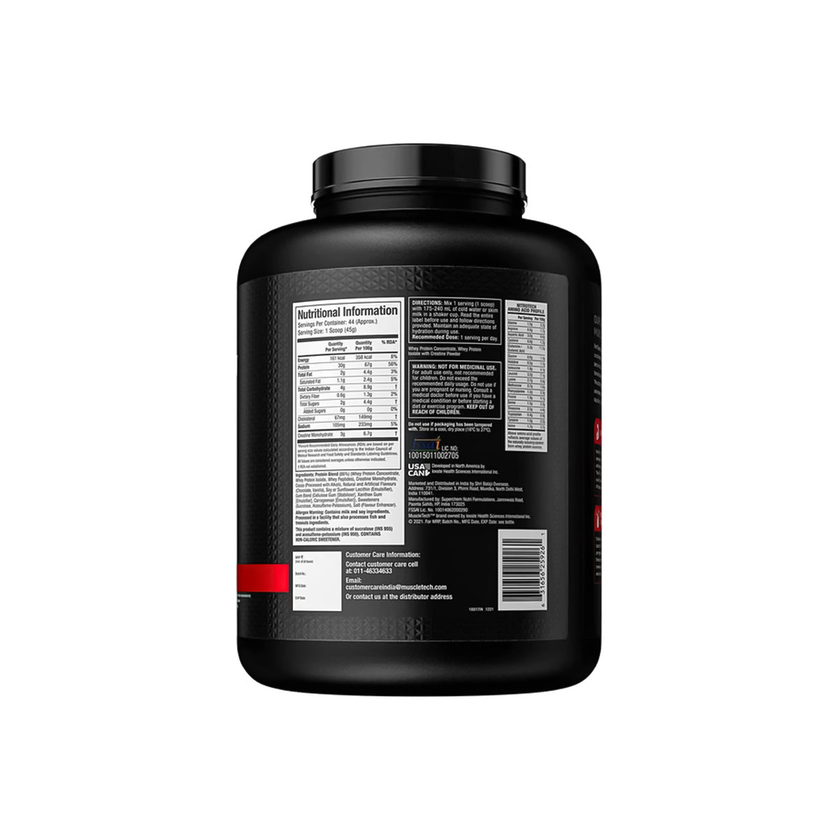 Nitro Tech Whey Muscletech 40 Servicios Sabor Vainilla