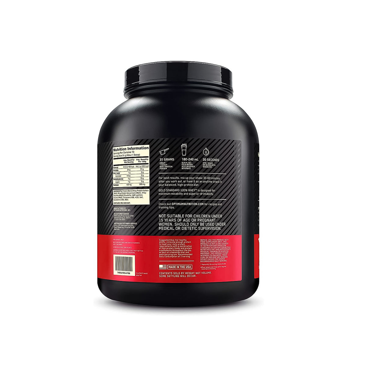 Gold Standard Optimum Nutrition 70 Servicios Sabor Vainilla Ice Cream