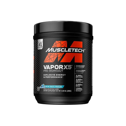 Vapor X5 Muscletech 30 Servicios Sabor Blue Razz Freeze