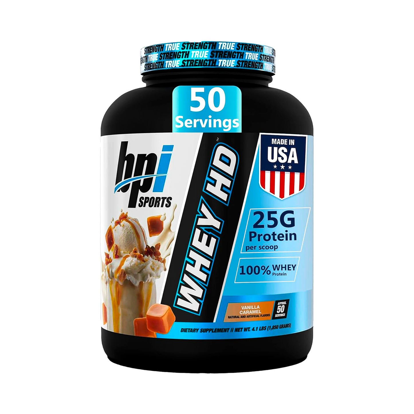 Whey HD BPI Sports 50 Servicios Sabor Salted Caramel