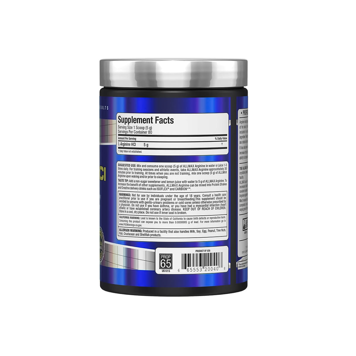 Arginine ALLMAX 80 Servicios