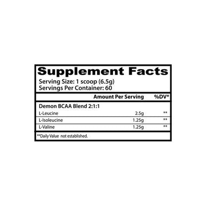 Demon BCAA Insane Labz 60 Servicios Sabor Grape
